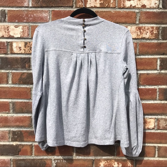 Free People Bell Sleeve Sweater with Buttons - Picture 2 of 5